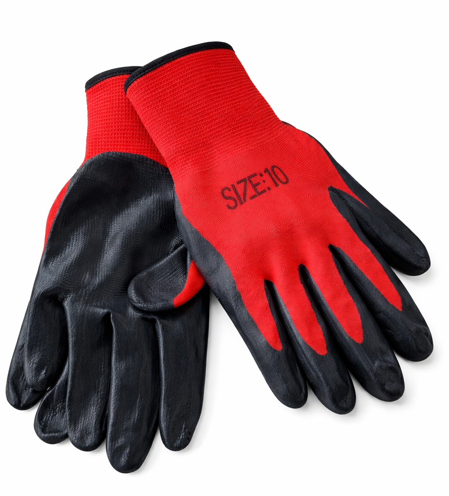 Guante negro rojo